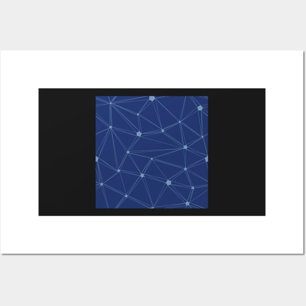 Pentagon grid classic blue Wall Art by nobelbunt